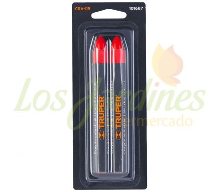 CRAYONES INDUSTRIALES TRUPER ROJO 12CM 2U