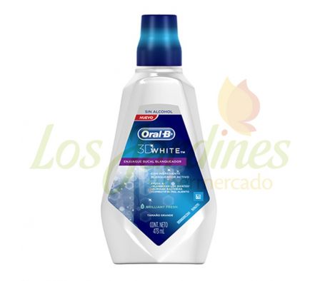 ENJUAGE BUCAL ORAL-B 3D WHITE 473ML