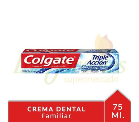CREMA DENTAL COLGATE TRI ACCION EXT BLANCURA 90G.