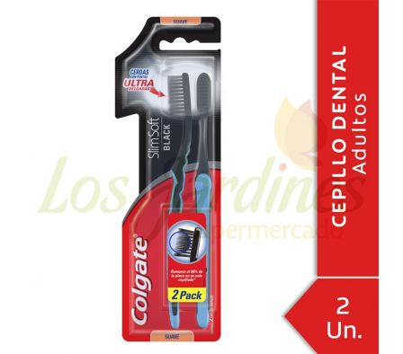 PACK X 2 CEPILLO COLGATE SLIM SOFT BLACK