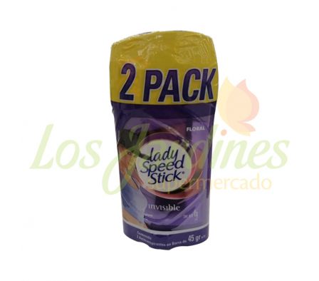 PACK X 2 DEO LSS INVISIBLE FLORAL BARRA 45GR