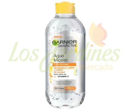 AGUA MICELAR GARNIER DESMAQUILLANTE VIT C 400ML