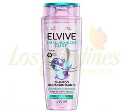 SHAMPOO ELVIVE PURE HIDRA HIALURONICO 680ML