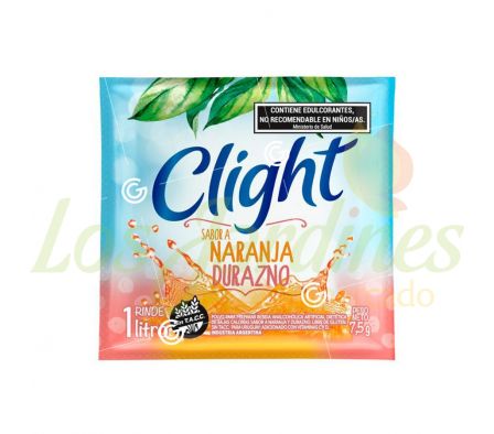 JUGO EN POLVO CLIGHT NARANJA DURAZNO VITC+D 7,5G