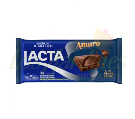 TABLETA DE CHOCOLATE LACTA AMARO 80G