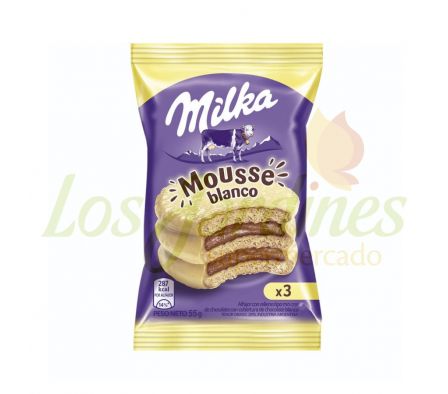 ALFAJOR MILKA TRIPLE MOUSSE BCO 55 GRS