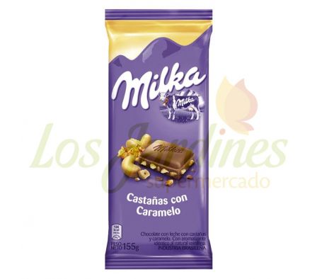 CHOCOLATE TABLETA MILKA CASTAÑA CARAMELO 155 GRS