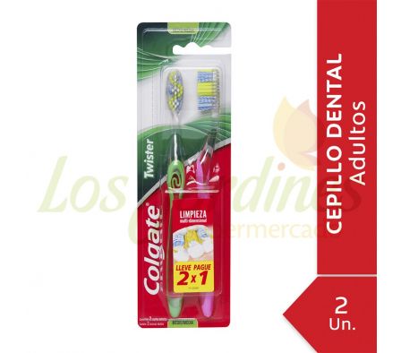 CEPILLO DENTAL TWISTER MEDIO 2 X 1 COLGATE