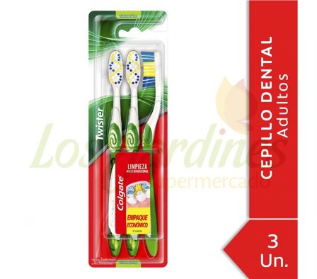 CEPILLO COLGATE TWISTER PACK X 3 UNI.