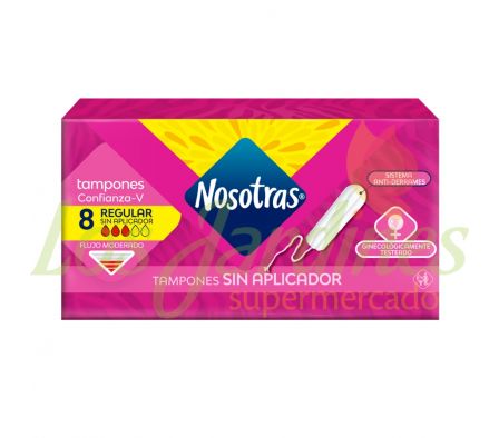 TAMPONES NOSOTRAS CONFIANZA V REGULAR X 8UN