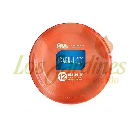 PLATOS DARNEL BI COLOR 15,5 CC ROJO X 12