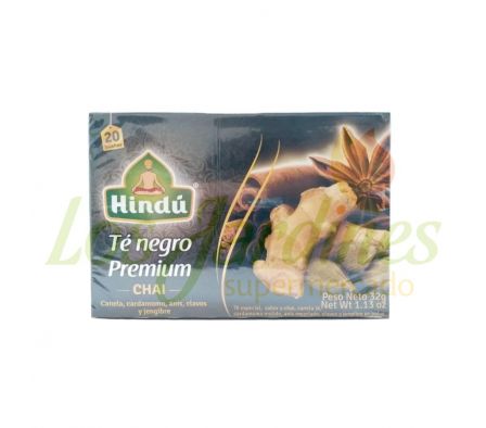 TE NEGRO HINDU PREMIUN CHAI 20 SAQUITOS 32G