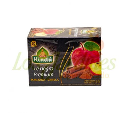 TE NEGRO HINDU PREMIUN MANZANA - CANELA 20UN 32G