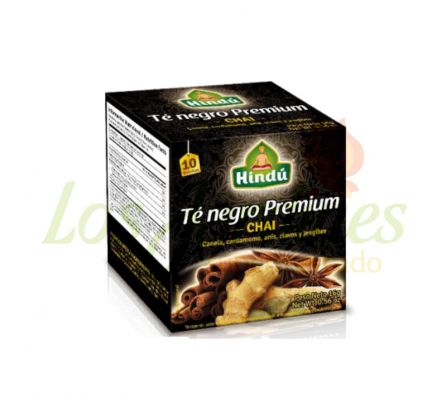 TE NEGRO HINDU PREMIUM CHAI 10 UN 16G