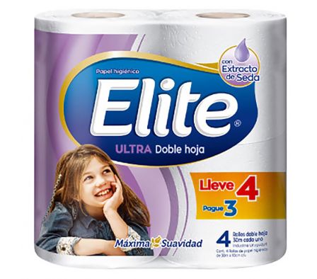 PAPEL HIGIENICO ELITE PAGUE 3 LLEVE 4 30M