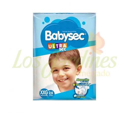 PAÑAL BABYSEC ULTRA HIPER XXG X 24 UNID.