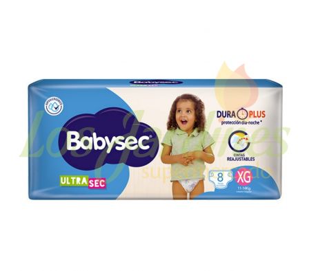 PAÑAL BABYSEC ULTRA REGULAR XL X 8UN