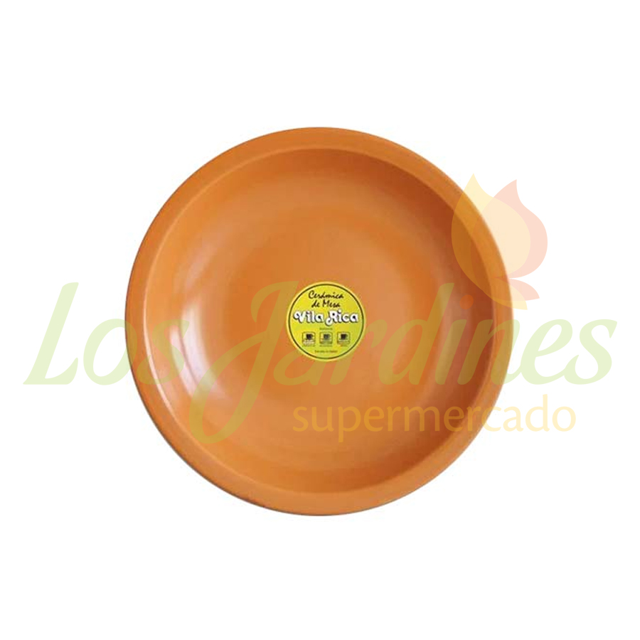 PLATO HONDO 25CM TERRACOTA RF.310038..