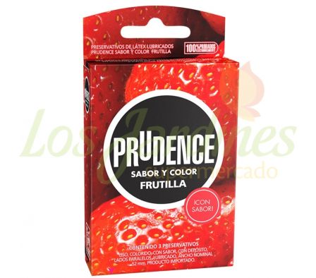 PRESERVATIVO PRUDENCE FRUTILLA CAJA  X 3 UNID