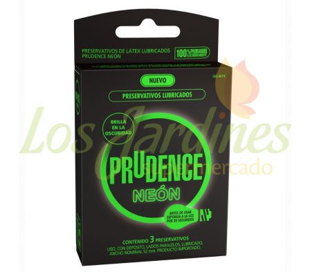 PRESERVATIVO PRUDENCE NEON CAJA X 3 UNID