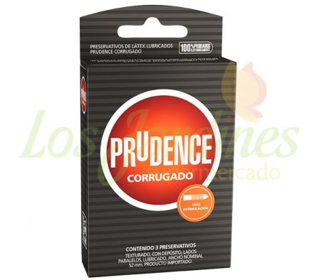 PRESERVATIVO PRUDENCE CORRUGADO CAJA X 3 UNID