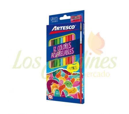 LAPIZ D/COLOR ARTESCO LARGO ACUARELABLES 12 COLORE