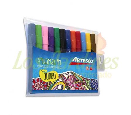 MARCADOR ARTESCO JUMBO MAX 47 PAQ.X 12 UNIDADES