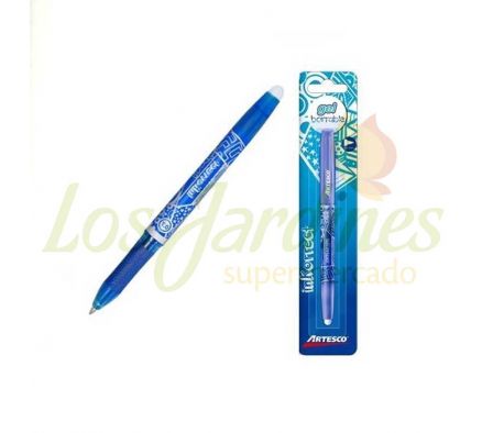 BOLIGRAFO ARTESCO BORRABLE GEL AZUL