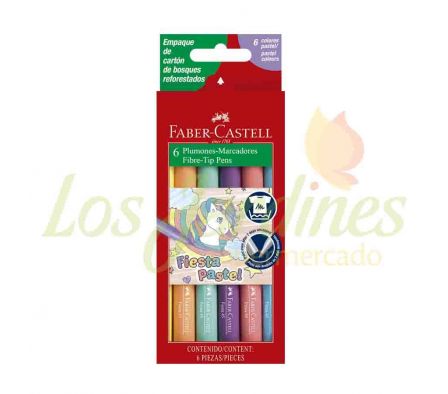 MARCADOR FABER FIESTA 45 PAST.EST. 6 COL.REF555303