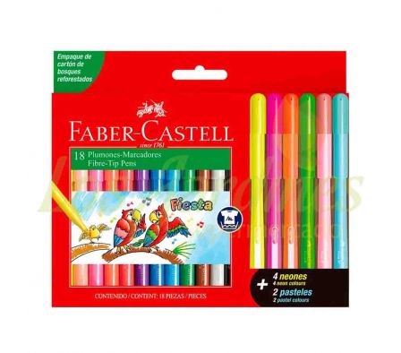 MARC.FABER FIESTA 12 COL.+4NEON+2PASTEL REF.555336