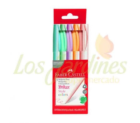 BOLIGRAFO FABER TRILUX PASTEL BLIS X 5U REF.343605