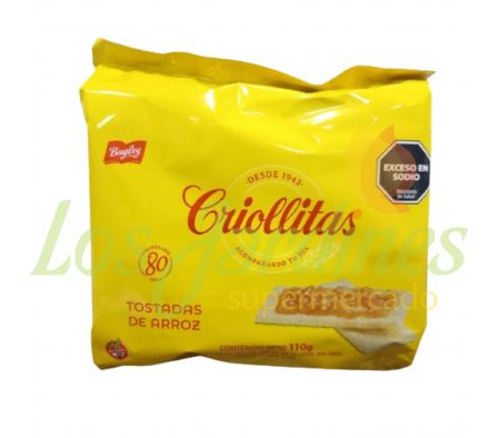 TOSTADA CRIOLLITAS ARROZ 110GR