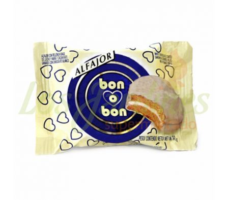 ALFAJOR BOB BLANCO 40X40 G.