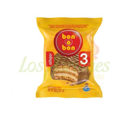 ALFAJOR TRIPLE BON O BON ARCOR 60 GRS: