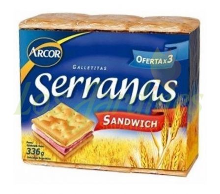 GALLETITA SERRANAS TRIPLE SANDWICH 112 G.
