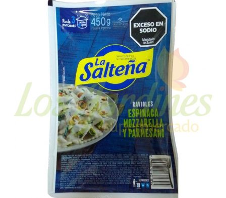 RAVIOLES MUZZARELLA Y ESPINACA LA SALTEÑA 450G