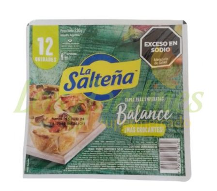 TAPA EMPANADA LIGHT LA SALTEÑA 12U