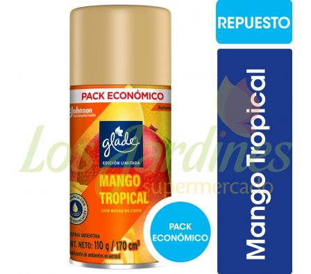 AEROSOL GLADE MANGO TROPOCAL REFILL 170CC