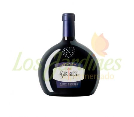 VINO TINTO 12 UVAS SAN FELIPE 750ML