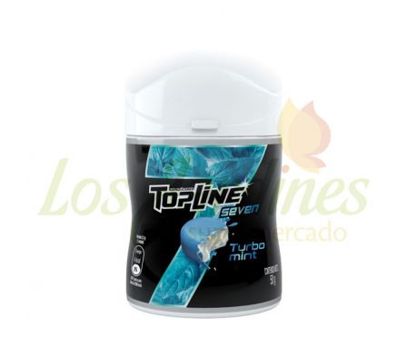 CHICLE TOPLINE 7 TURBO MINT 50GR