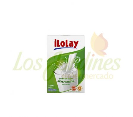 LECHE EN POLVO DESCREMADA ILOLAY 400 GRS.:_