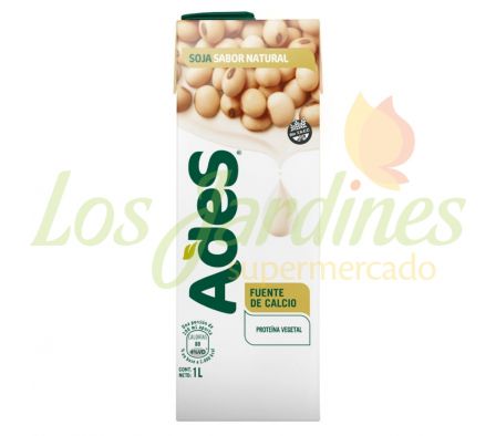 LECHE DE SOJA ADES NATURAL CON CALCIO 1 LTS