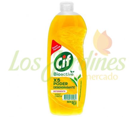 DETERGENTE CIF BIOACTIVE LIMON 500ML