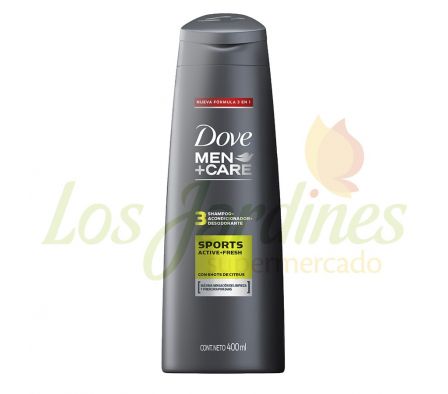 SHAMPOO DOVE SPORT ACTIV + FRESH 3 EN 1 X 400ML