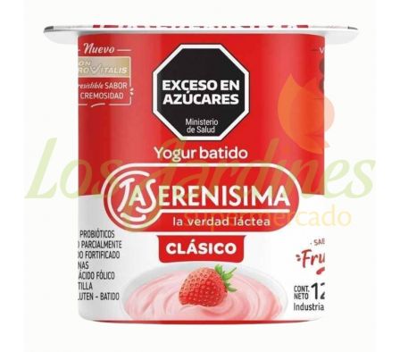YOGUR CLÁSICO LA SERENISIMA ENTERO FRUTILLA 120 GR