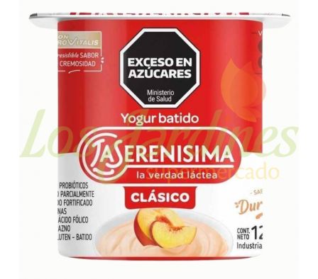 YOGURT CLÁSICO LA SERENISIMA ENTERO DURAZNO 120GR