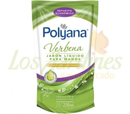 JABON LIQUIDO PARA MANOS POLYANA VERBENA 220ML
