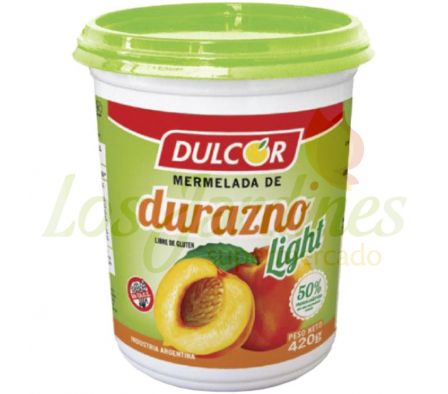MERMELADA DURAZNO LIGHT DULCOR POTE 420 GRS
