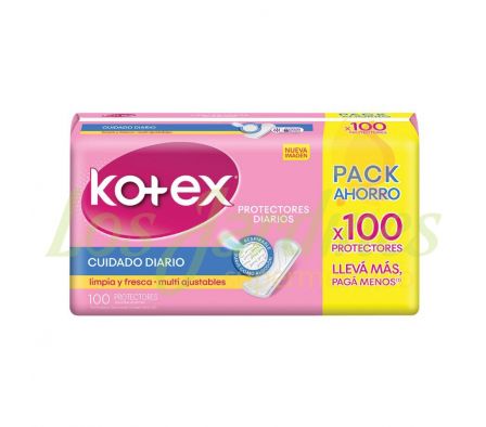 PROTECTOR DIARIO KOTEX MULTI AJUSTABLE 100UN