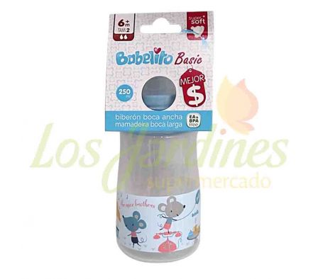 BIBERON BOCA ANCHA PP 250 ML T N? 2